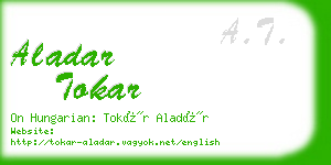 aladar tokar business card
